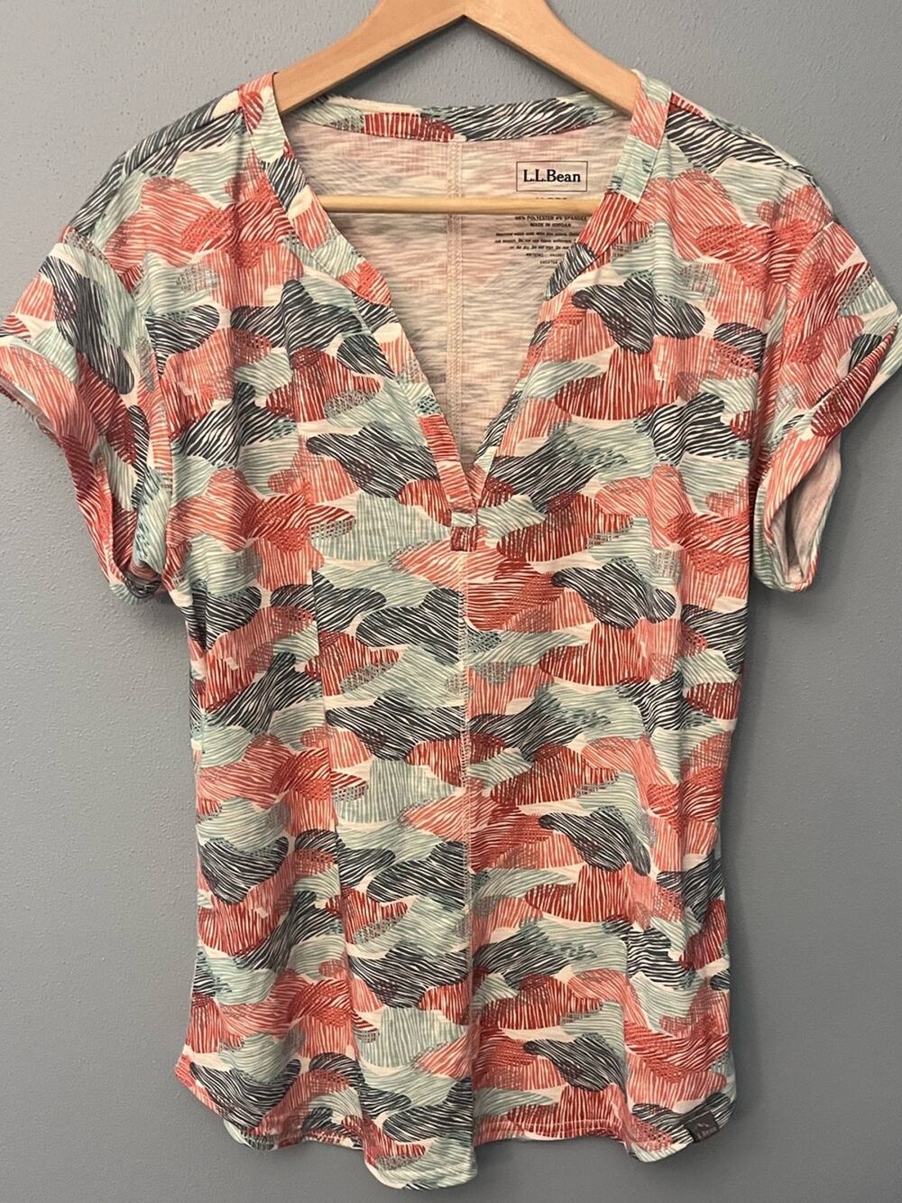 L.L. Bean V‑Notch Short Sleeve Tee